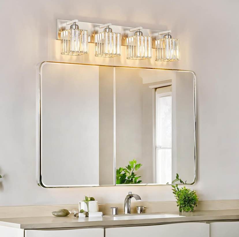 4-Light Crystal Vanity Light