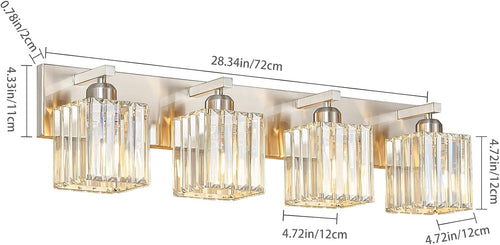 4-Light Crystal Vanity Light