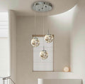 Triple Globe Chandelier – Floating Glass Pendant