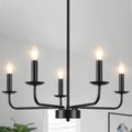 Modern Farmhouse Black 5-Light Chandelier