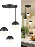 Black & White Globe Pendant Trio