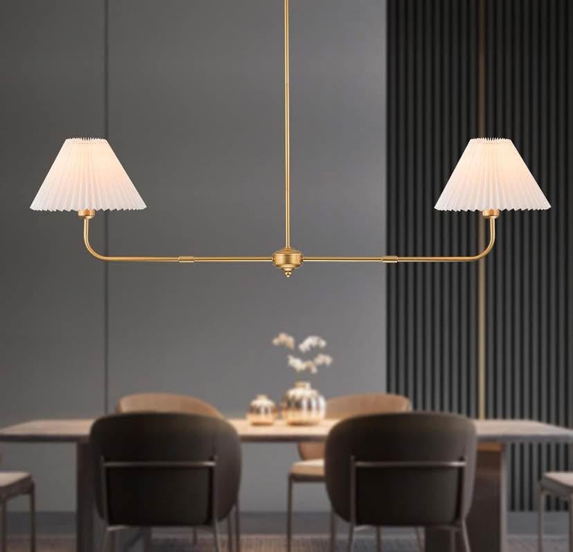 2-Light Gold Chandelier