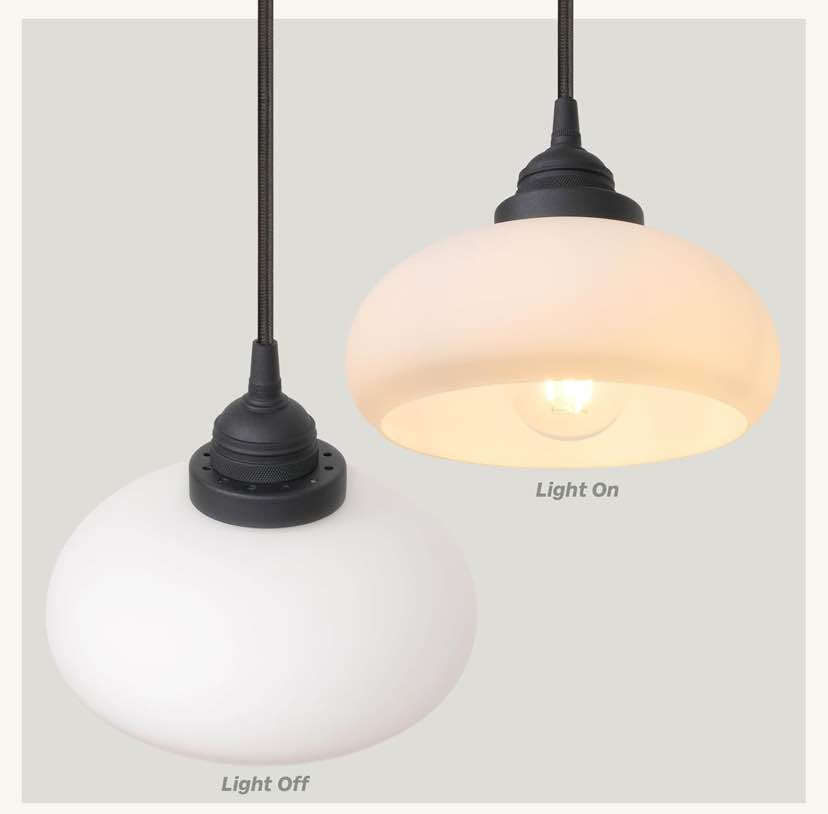 Modern Frosted Glass Dome Pendant Light