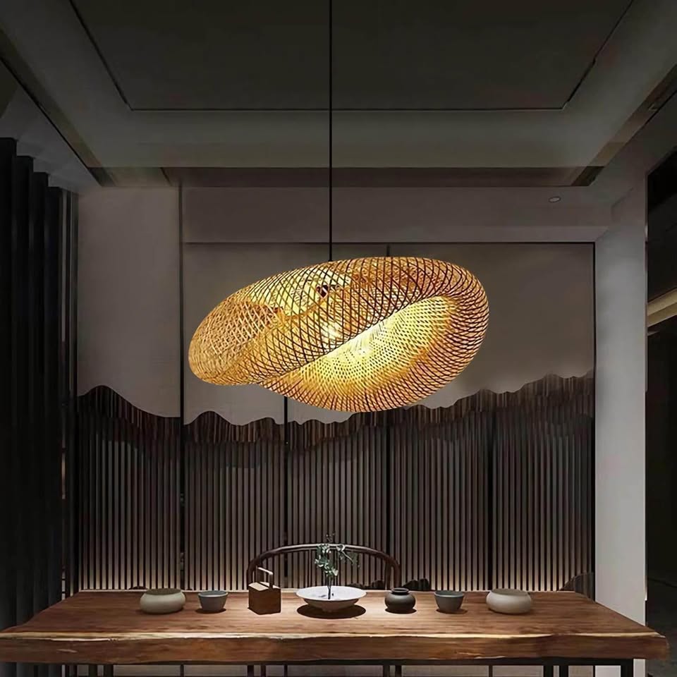 Handcrafted Bamboo Woven Pendant Light