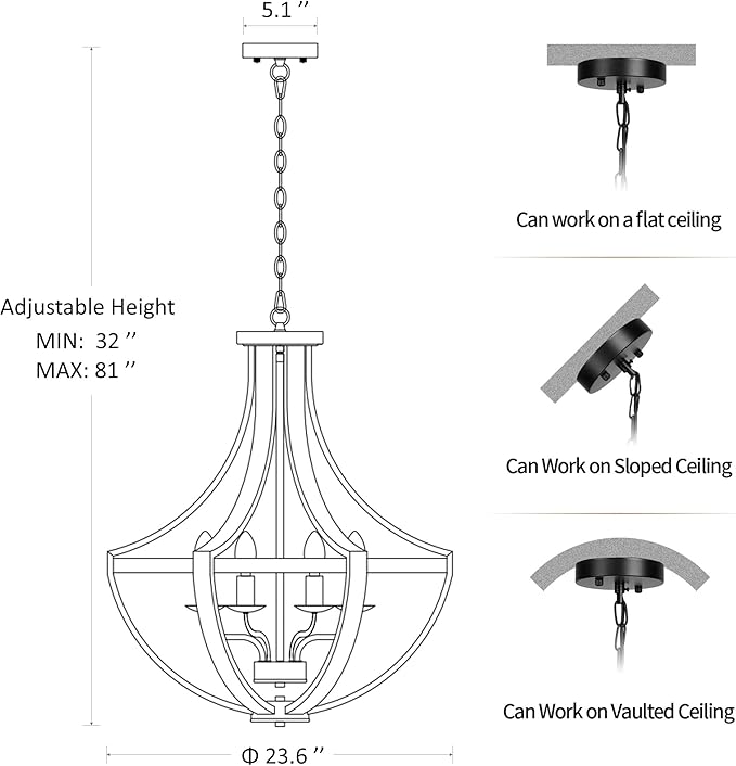 Rustic Farmhouse Wagon Wheel Chandelier