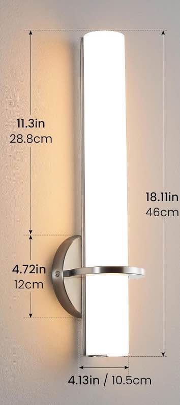 MODERN BRUSHED NICKEL WALL SCONCES – SET OF 2