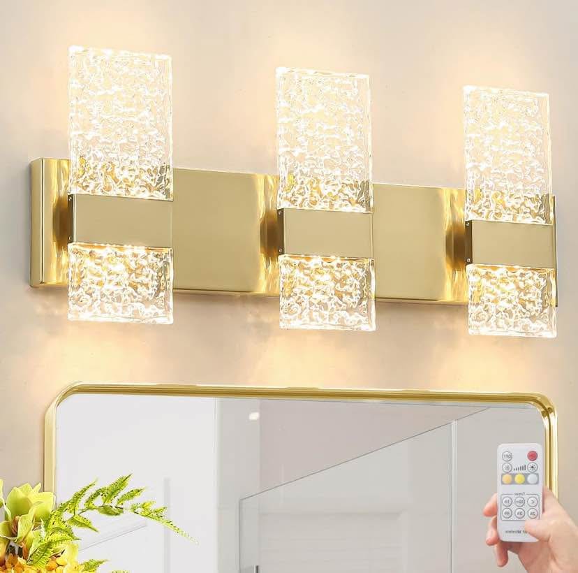 Brushed Gold Bathroom Light Fixture