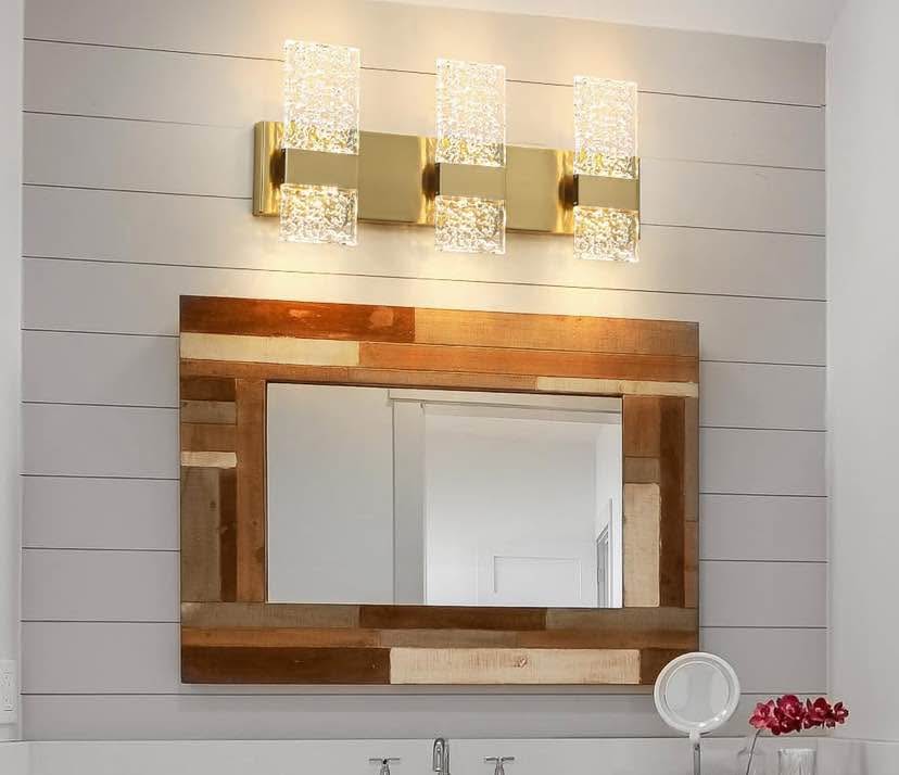 Brushed Gold Bathroom Light Fixture