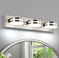 Dimmable LED Vanity Light - Nickel 3-Bulb Design