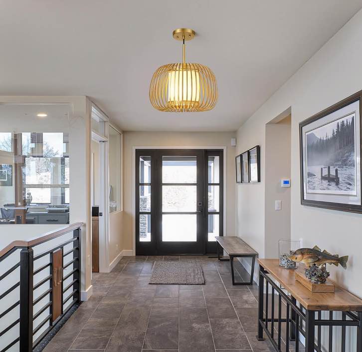 Luxe Gold Birdcage Pendant Chandelier