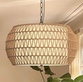 Boho Chic Natural Rattan Pendant Light Fixture